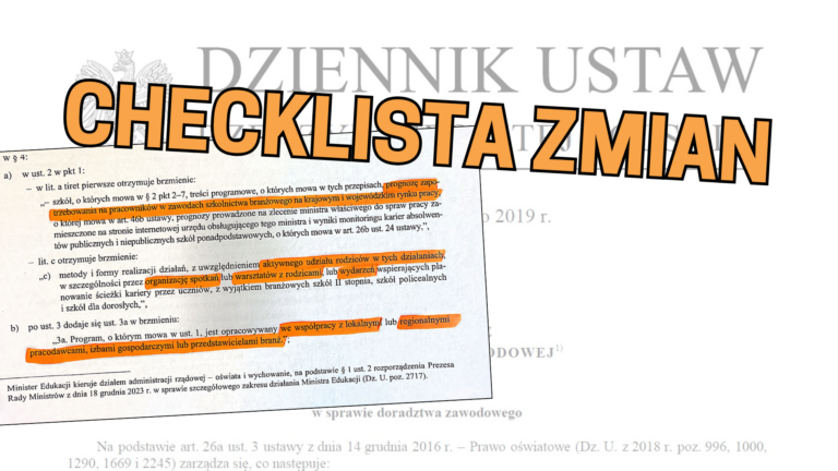 zmiany w rozporzadzeniu w sprawie doradztwa zawodowego 2026 anna ploska mentorka doradcow zawodowych